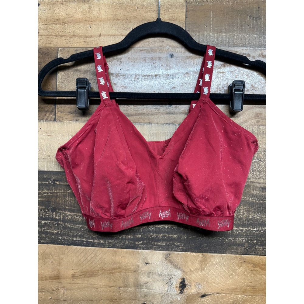 Yitty by Lizzo Major Label Red Glitter‎ Shimmer Bralette Wireless Bra 1X